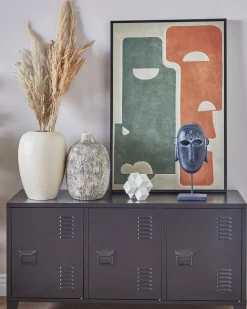 Beliani Senkki Teras 3 Ovea 2 Hyllya Musta Cardiff New