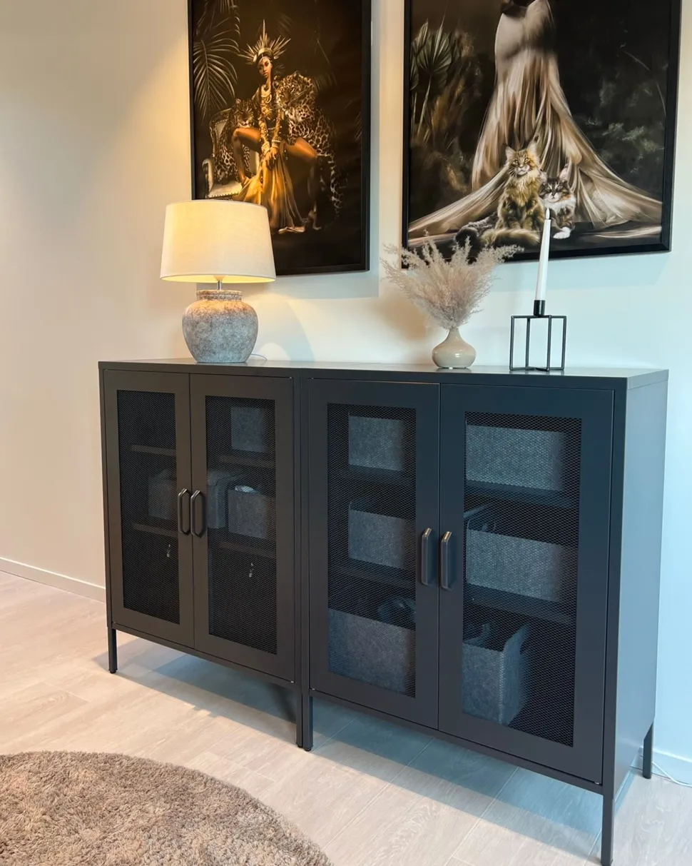 Beliani Senkki Teras 2 Ovea 3 Hyllya Musta Wakatipu Cheap