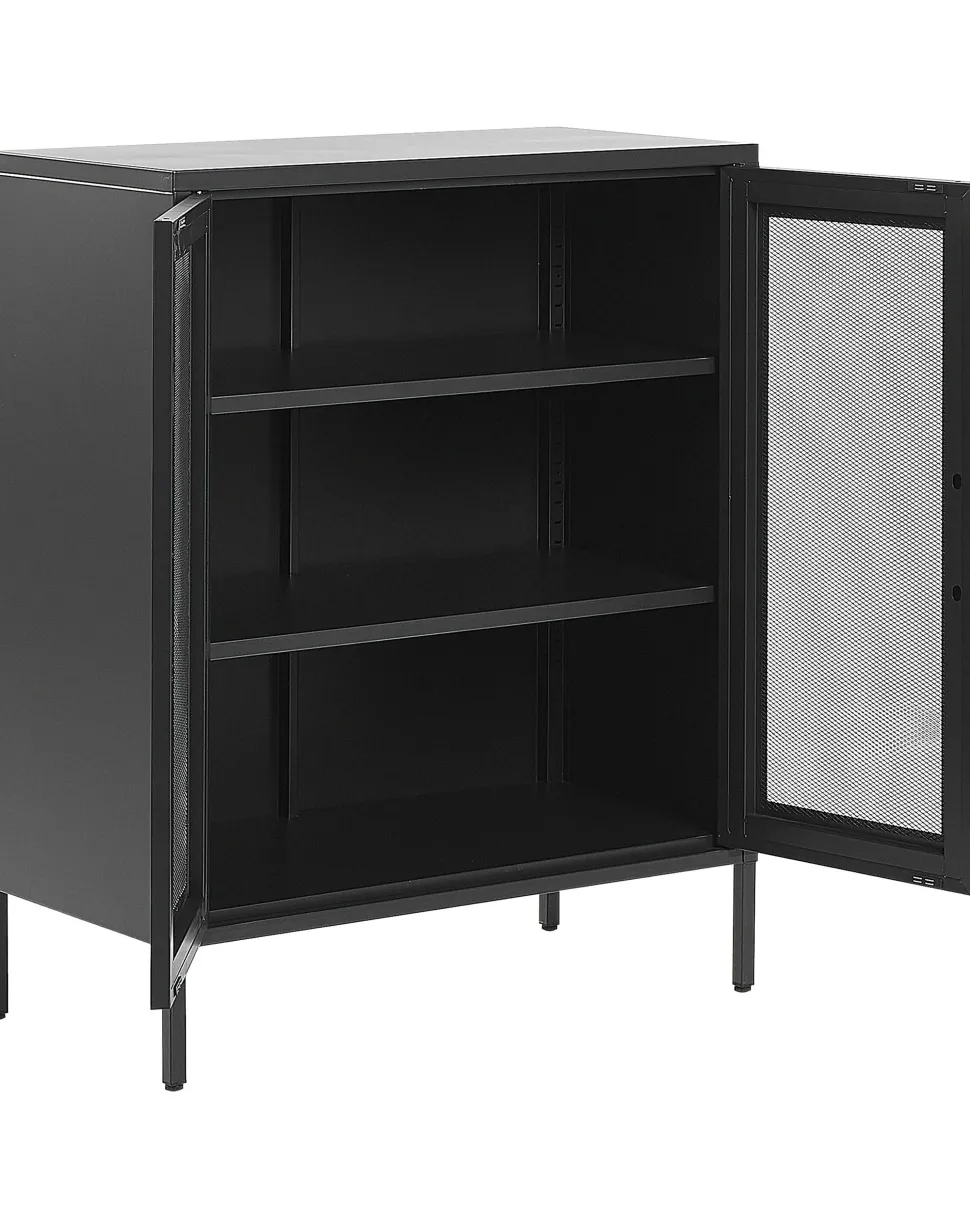 Beliani Senkki Teras 2 Ovea 3 Hyllya Musta Wakatipu Cheap