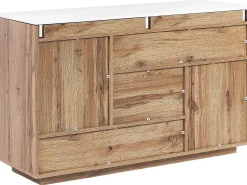 Beliani Senkki/Tyopoyta 2 Laatikkoa 2 Ovea Valkoinen Goran Clearance