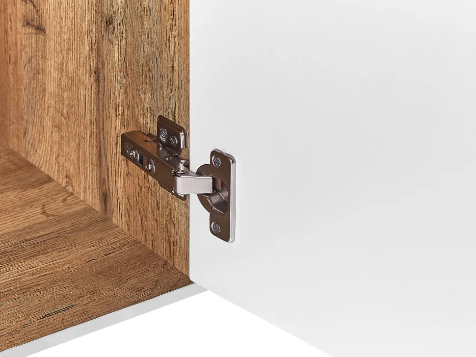 Beliani Senkki/Tyopoyta 2 Laatikkoa 2 Ovea Valkoinen Goran Clearance