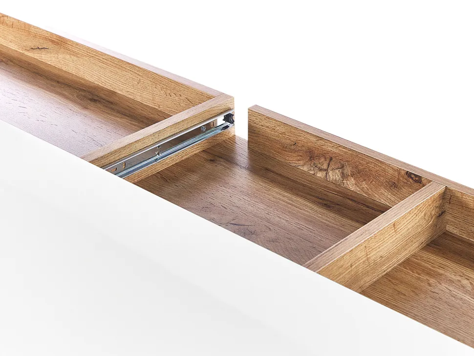 Beliani Senkki/Tyopoyta 2 Laatikkoa 2 Ovea Valkoinen Goran Clearance