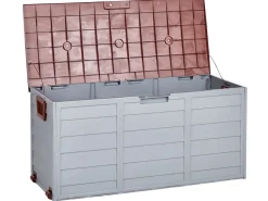 Beliani Säilytyslaatikko Puutarhaan 112X50 Cm Beige/Ruskea Locarno Fashion