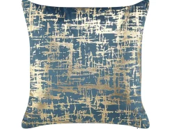 Beliani Sininen Koristetyynysetti Kultaisella Kuviolla 2 Kpl 45 X 45 Cm Gardenia Sale