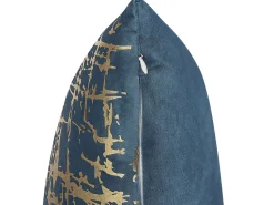 Beliani Sininen Koristetyynysetti Kultaisella Kuviolla 2 Kpl 45 X 45 Cm Gardenia Sale