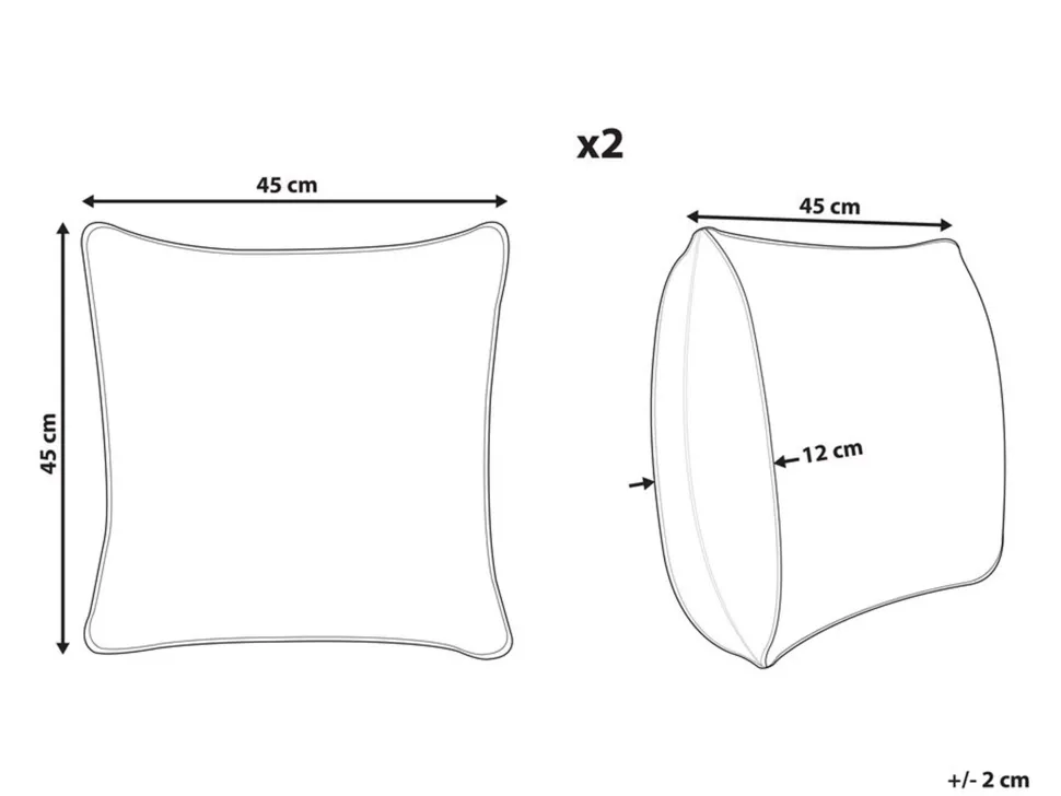 Beliani Sininen Koristetyynysetti Kultaisella Kuviolla 2 Kpl 45 X 45 Cm Gardenia Sale