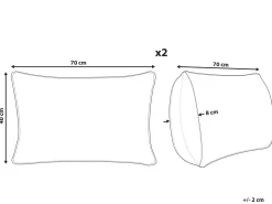Beliani Sininen/Valkoinen Koristetyynysetti Ulkokayttoon 40 X 70 Cm 2Kpl Trifos Best