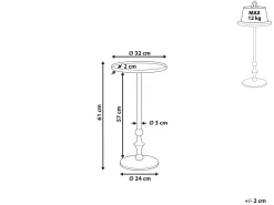Beliani Sivupoyta Alumiini Hopea Meda Best Sale