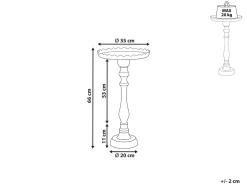 Beliani Sivupoyta Alumiini Kulta Timaru Online