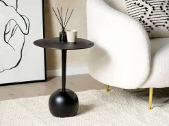 Beliani Sivupoyta Alumiini Musta Eucla Online