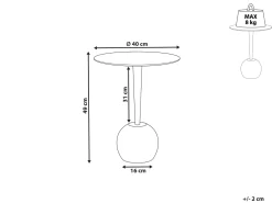 Beliani Sivupoyta Alumiini Musta Eucla Online