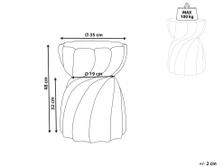 Beliani Sivupoyta Harmaa Algua Best Sale
