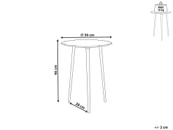 Beliani Sivupoyta Hopea/Musta Puhoi Best Sale