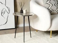 Beliani Sivupoyta Hopea/Musta Telfer Flash Sale