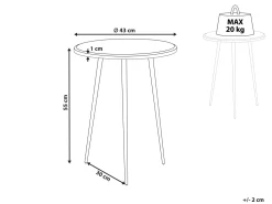 Beliani Sivupoyta Hopea/Musta Telfer Flash Sale