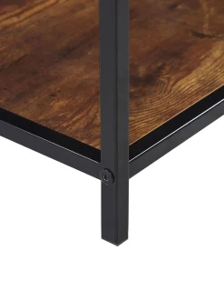 Beliani Sivupoyta Laatikko Hylly Tumma Puu/Musta Berkley Best Sale