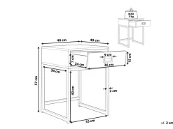 Beliani Sivupoyta Laatikko Musta/Kulta Largo Best