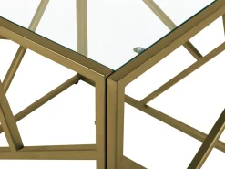 Beliani Sivupoyta Lasitasolla Metalli Kulta Orland Store