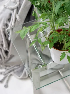 Beliani Sivupoyta Lasitasolla Rosteri Hopea Crystal Cheap