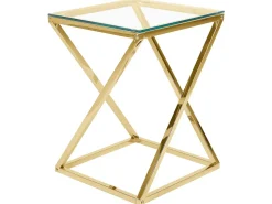 Beliani Sivupoyta Lasitasolla Rosteri Kulta Beverly Sale