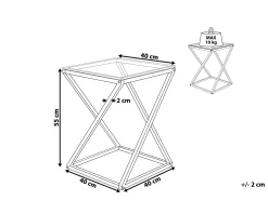 Beliani Sivupoyta Lasitasolla Rosteri Kulta Beverly Sale