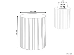 Beliani Sivupoyta Luonnonvalkoinen Deuli Flash Sale