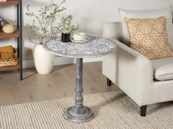 Beliani Sivupoyta Mangopuu Harmaa Napara Cheap