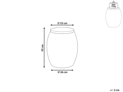 Beliani Sivupoyta Mangopuu/Rauta Vaalea Puu/Hopea Jabiru Flash Sale