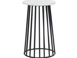 Beliani Sivupoyta Marmori/Rauta Valkoinen/Musta Taree Outlet