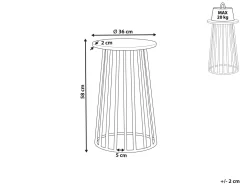 Beliani Sivupoyta Marmori/Rauta Valkoinen/Musta Taree Outlet