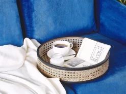 Beliani Sivupoyta Metalli Musta/Luonnonvari Vienna Sale