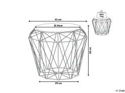 Beliani Sivupoyta Metalli Säilytystila Musta Elida Shop