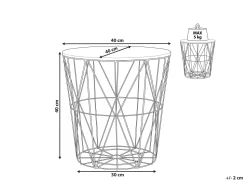 Beliani Sivupoyta Metalli Säilytystila Kulta Lanark Cheap