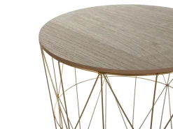 Beliani Sivupoyta Metalli Säilytystila Kulta Lanark Cheap