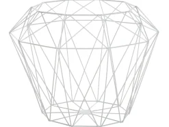 Beliani Sivupoyta Metalli Säilytystila Valkoinen Elida Shop