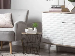 Beliani Sivupoyta Metalli Säilytystila Musta Lanark Shop