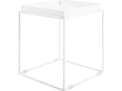 Beliani Sivupoyta Metalli Valkoinen Saxon Cheap