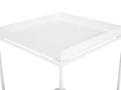 Beliani Sivupoyta Metalli Valkoinen Saxon Cheap