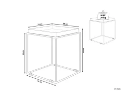 Beliani Sivupoyta Metalli Valkoinen Saxon Cheap