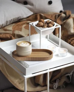 Beliani Sivupoyta Metalli Valkoinen Saxon Cheap