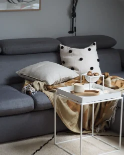 Beliani Sivupoyta Metalli Valkoinen Saxon Cheap