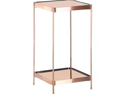 Beliani Sivupoyta Peililasitasolla Metalli Korkea Kupari Alsea Store