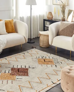 Beliani Sivupoyta Peililasitasolla Rauta Kulta Lucea Hot