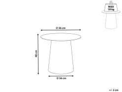 Beliani Sivupoyta Rauta Musta/Kulta Kerang Store