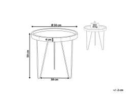 Beliani Sivupoyta Tiikki Tumma Puu/Musta Bondiss Best Sale