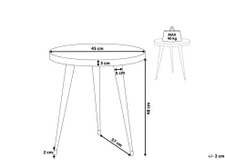 Beliani Sivupoyta Tiikki Tumma Puu/Musta Detah Online