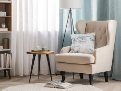 Beliani Sivupoyta Tiikki Tumma Puu/Musta Detah Online