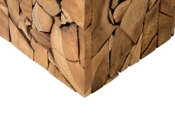 Beliani Sivupoyta Tiikki Vaalea Puu Nelson Clearance