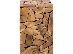 Beliani Sivupoyta Tiikki Vaalea Puu Nelson Clearance