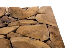 Beliani Sivupoyta Tiikki Vaalea Puu Nelson Clearance